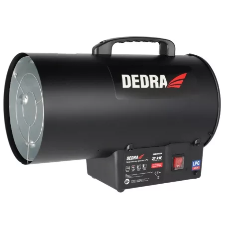 Gázüzemű hőlégfúvó 27 kW DEDRA DED9943A, 300 m³/h, LPG G30, 1,95 kg/h