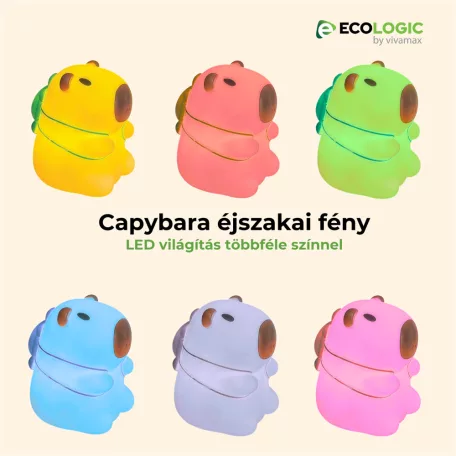 EcoLogic Capybara éjszakai fény GYEL08