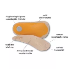   VivaFit GYVFLC4142 Leather&Comfort háromnegyedes bor talpbetét harántemeléssel, 41-42