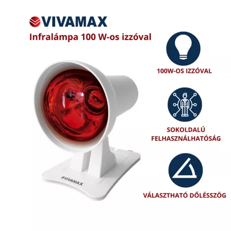 VIVAMAX Infralámpa 100 W-os izzóval GYVIL100