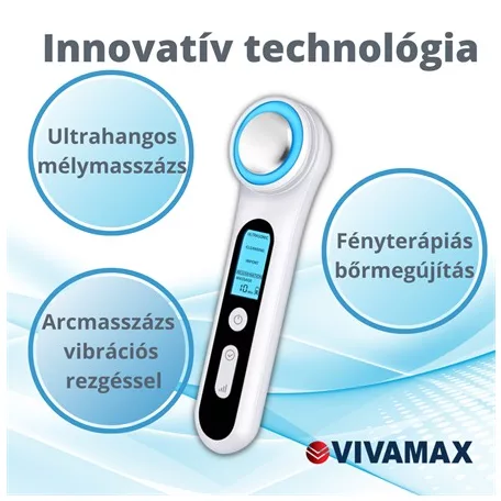 SkinMax Ultrahangos mélymasszázs készülék fényterápiával