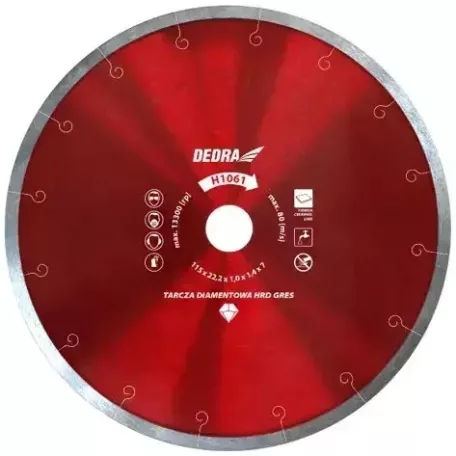 DEDRA gyémánt vágótárcsa kemény kerámiához 350x25,4mm H1069