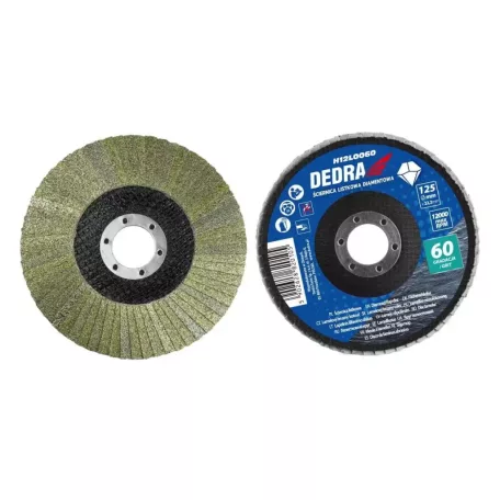 DEDRA Gyémánt lamellás csiszolókorong 125x22mm, gr.200 H12L0200