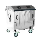 1100 l szelektív fém konténer 1 mm falvastagsággal - szürke tető