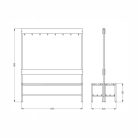 Szétszerelhető öltözopad-1500 mm 3476