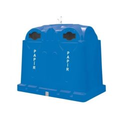   3,5 m3 polietilén alsó ürítésű konténer 3770-1 Kék, papír gyűjtésére