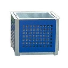 Virágtartó edény fém borítással - négyzetes 3949