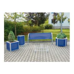 Virágtartó edény fém borítással - négyzetes 3949