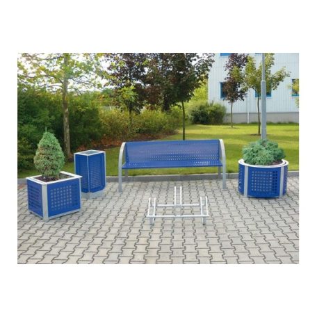 Virágtartó edény fém borítással - négyzetes 3949