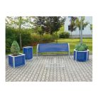 Virágtartó edény fém borítással - kör alakú 3950