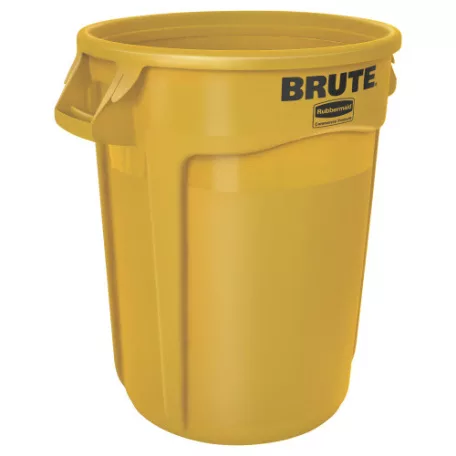 Round Brute - műanyag hulladékgyűjtő, 121,1 l, sárga 4105