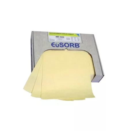 Vegyianyag felszívó rostlap, sárga, erosített, 200 db/cs 4259