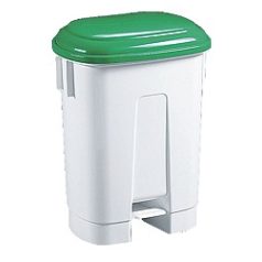   Műanyag hulladékgyűjtő zöld fedél/fehér fedél 60 l 4267-2