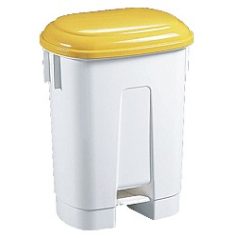   Műanyag hulladékgyűjtő sárga fedél/fehér fedél 60 l 4267-4