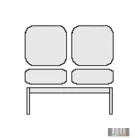 Pad 2 db kárpitozott székbol