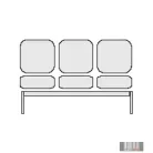 Pad 3 db kárpitozott székbol