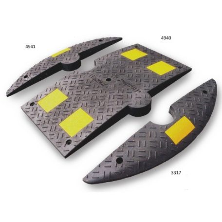 Lassító küszöb, fekvőrendőr záróelem, magassága: 52 mm