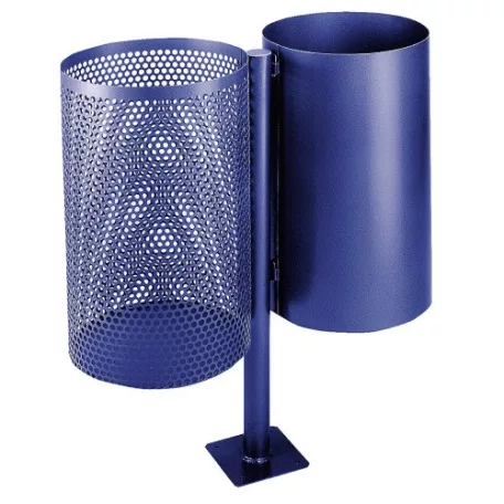 Festett kültéri hulladéktároló, szemetes 2 x 30 l 5229 kék