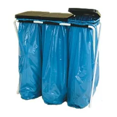 Műanyag fedelű trio zsákállvány (3 x 70 l) 5239