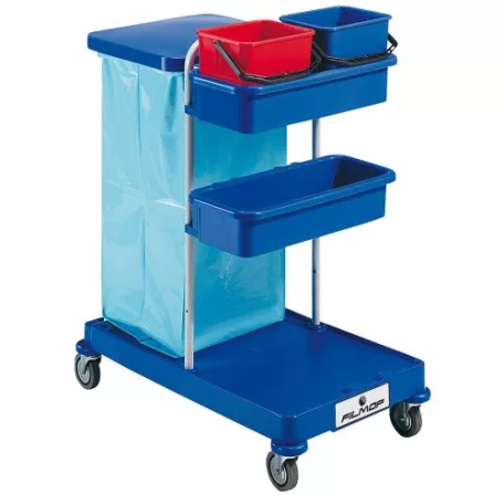 Takarító kocsi zsáktartóval, rakodó felülettes 6750