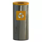 Rozsdamentes szelektív hulladéktároló – sárga, 45 literes 7181-4
