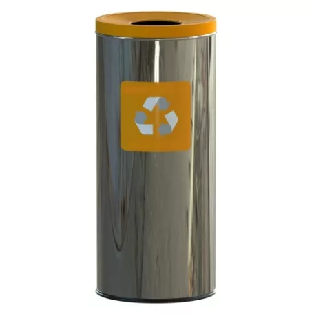 Rozsdamentes szelektív hulladéktároló – sárga, 45 literes 7181-4