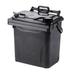   7647-3 40 l hulladéktároló edény, kültéri szemetes - fekete