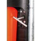 Oszlopra szerelhető 50 l műanyag hulladéktároló-fekete test, narancs tető