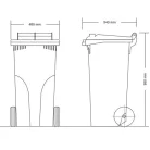 EG0004YE 120 l műanyag kuka (sárga)