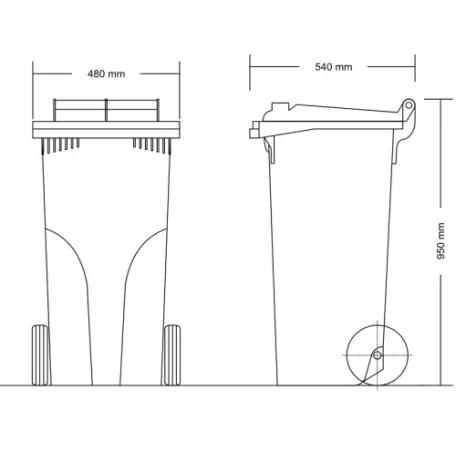EG0004YE 120 l műanyag kuka (sárga)