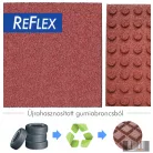 ReFlex Gumi járólap (Vastagság: 2 cm, Méret: 40X40 cm, vörös)