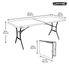 összecsukható asztal 180 cm LIFETIME 80333 / 80471 LG1022