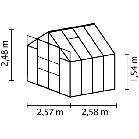 üvegház VITAVIA URANUS 6700 PC 4 mm ezüst színű LG181
