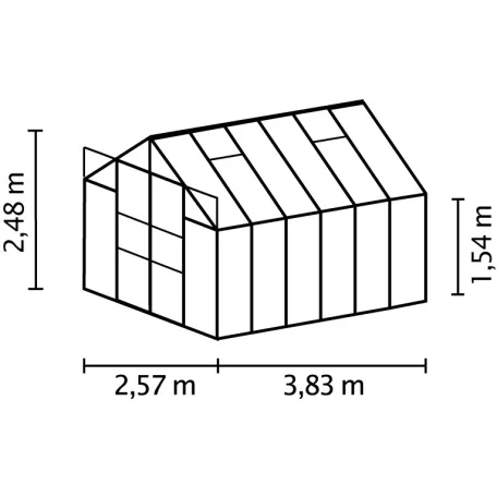 üvegház VITAVIA URANUS 9900 PC 4 mm ezüst színű LG183