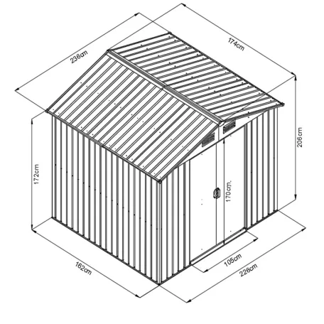 fém kerti ház MAXTORE 86 ANTRACIT LG1846