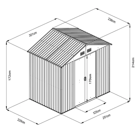 fém kerti ház MAXTORE 108 ANTRACIT LG1848
