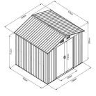 fém kerti ház MAXTORE 86 ZÖLD LG1873