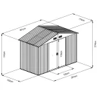 fém kerti ház MAXTORE 106 ZÖLD LG1874