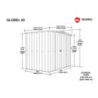 kerti ház GLOBEL 65 ANTRAZITE + napfénytető LG2068