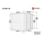 kerti ház GLOBEL 86 ANTRAZITE + napfénytetővel LG2069