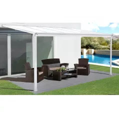   alumínium pergola LANITPLAST WALL 33 fehér + bronz PC LG2121