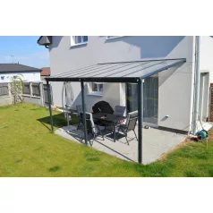   alumínium pergola LANITPLAST WALL 43 antracit + opal PC LG2124