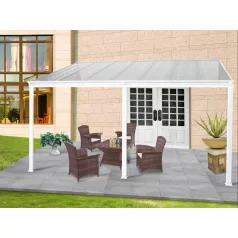   alumínium pergola LANITPLAST WALL 53 fehér + opal PC LG2133