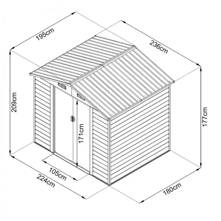 kerti ház MAXTORE WOOD 86 LG2301