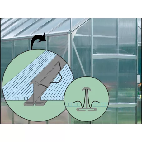 üvegház VITAVIA URANUS 11500 PC 4 mm zöld színű LG580