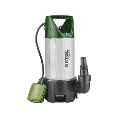 EXTOL szennyvíz búvárszivattyú, 1100W, rozsdamentes ház, Extol Craft, szállító teljesítmény: 15m3/h, max. száll. 9,5 m 414162