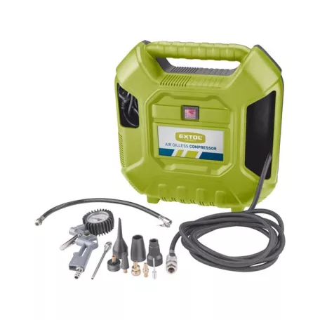 EXTOL olajmentes légkompresszor, 1100W, 8 bar, beszívott levegő: 180l/min 418102