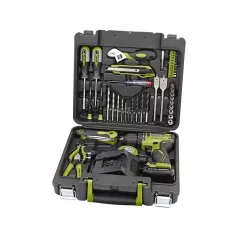   EXTOL CRAFT akkus fúrócsavarozó, 12V, Li-ion, szénkefe mentes, 1db 2000 mAh akku + 46 db szerszámkészlet 422801