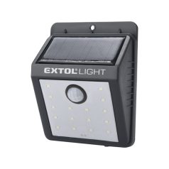   EXTOL 43130 éjszakai készenléti LED lámpa, 0,4W, 16 LED; 120 Lm, napelem+szenzor, Li-ion akkus, 1200 mAh, falra szerelhető
