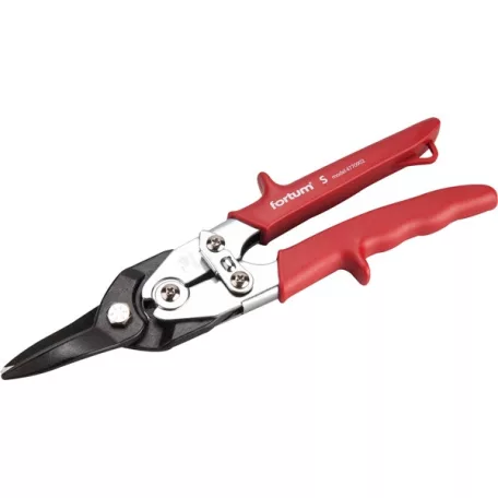 FORTUM 4770902 lemezvágó olló egyenes vágáshoz, 255mm, CrMoV, áttételes, HRC 60-62, Tüv/GS, DIN 6438 FORTUM